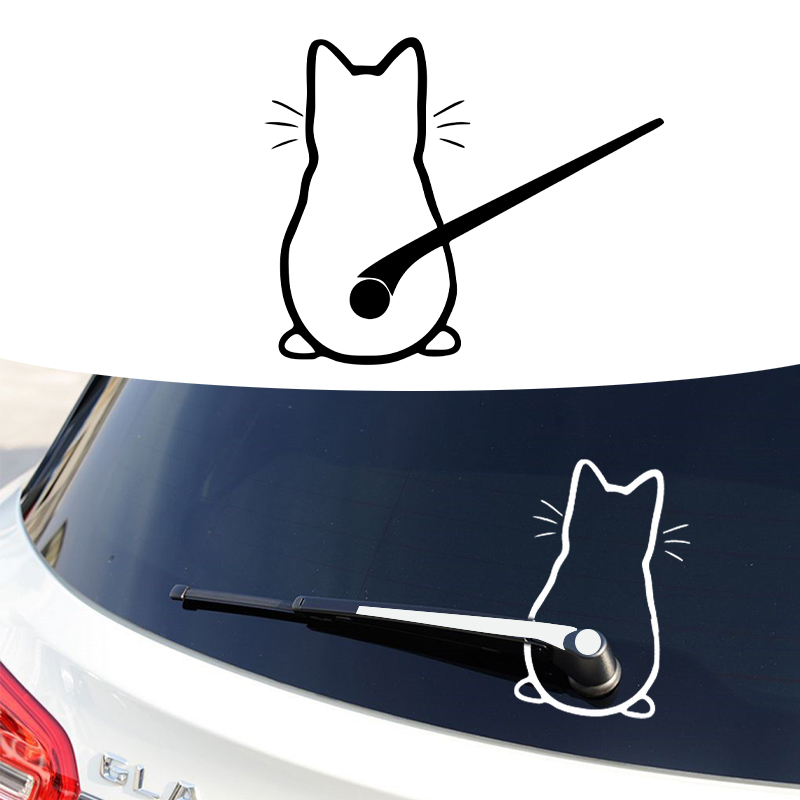 Interior Design Style Quiz - 車のインテリアステッカー アートデザイン 楽しい猫の車のステッカー 窓の後部ガラス 車の装飾 カースタイリングステッカーとデカール