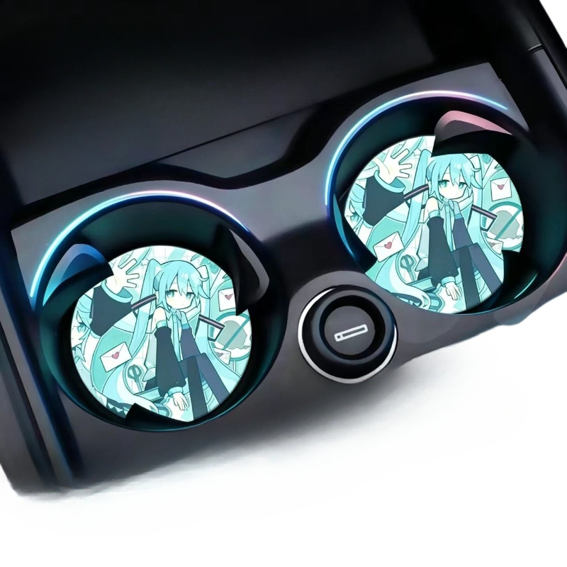 初音ミク 車載用ウォーターカップクッション 滑り止めデザイン - Interior Design With Ai のレビューと価格