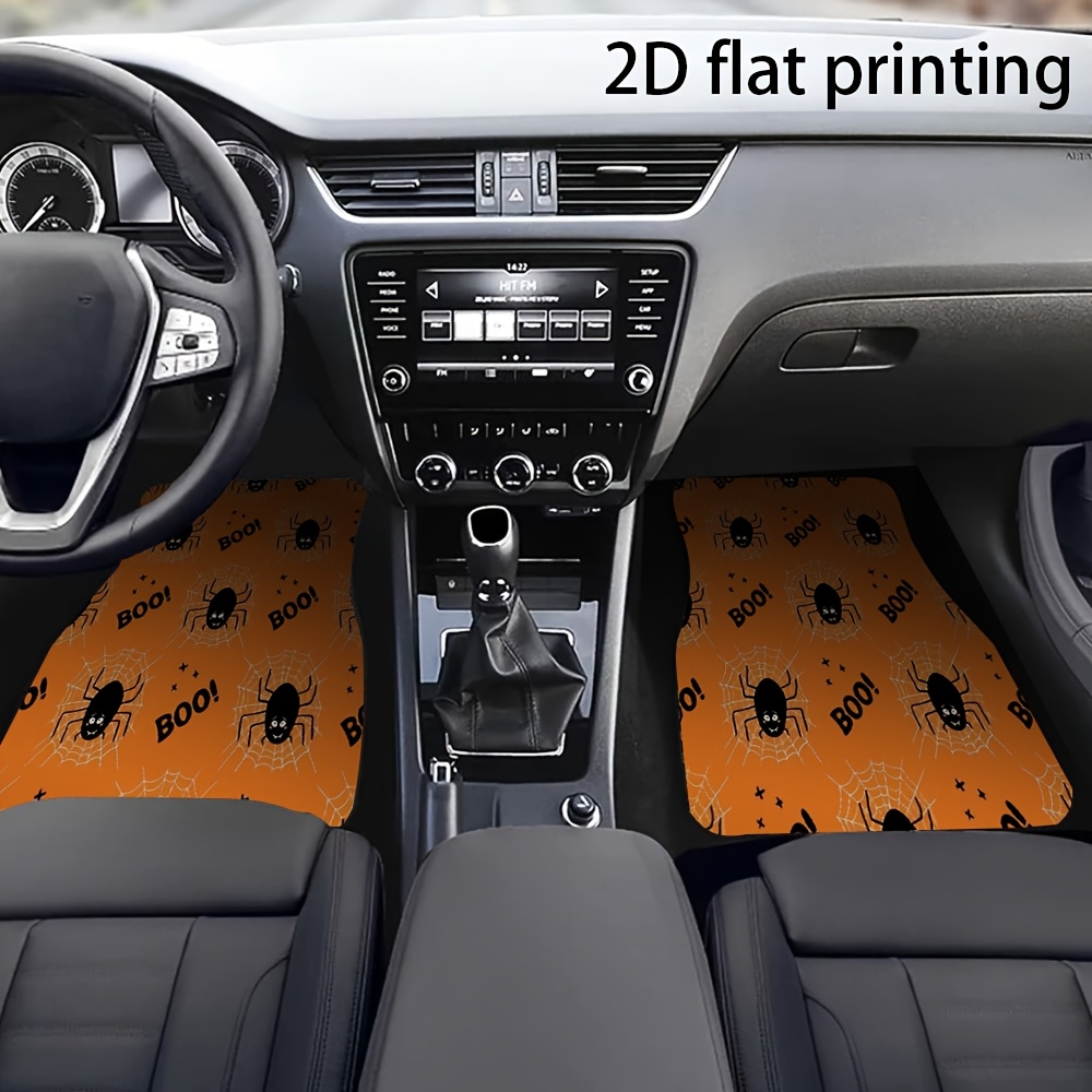 車用フロアマット4枚、ハロウィン蜘蛛の巣デザイン、ユニバーサ - Interior Design Web Free のレビューと価格