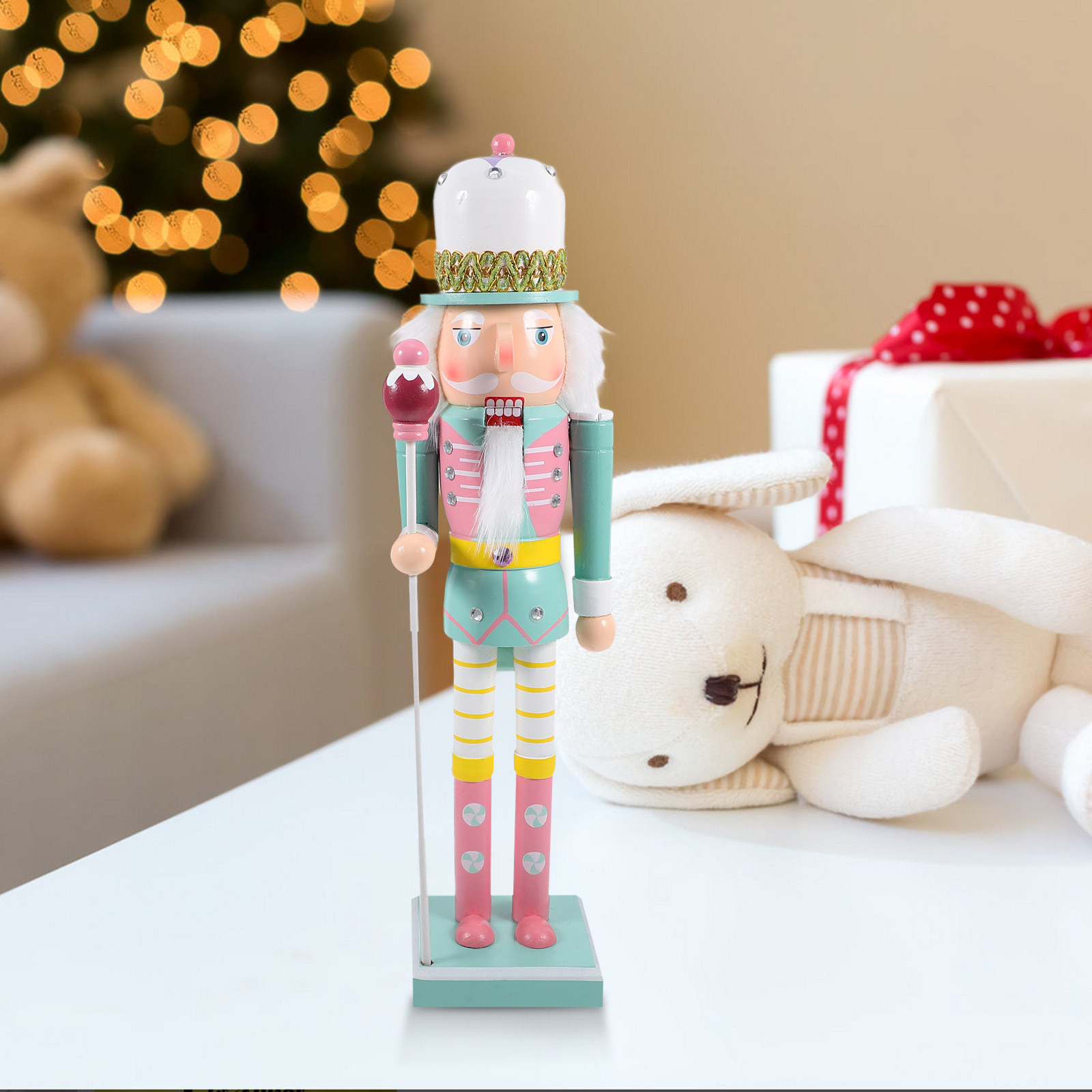 木製くるみ割り人形オーナメント クリスマスデコレーション 兵 - Interior Design Xmas のレビューと価格
