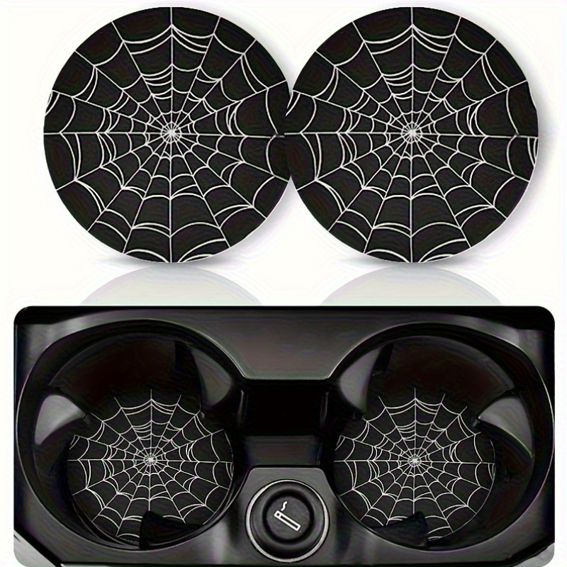 2個入り 蜘蛛の巣デザイン 車用カップホルダーコースター、滑 - Interior Design Web Free のレビューと価格