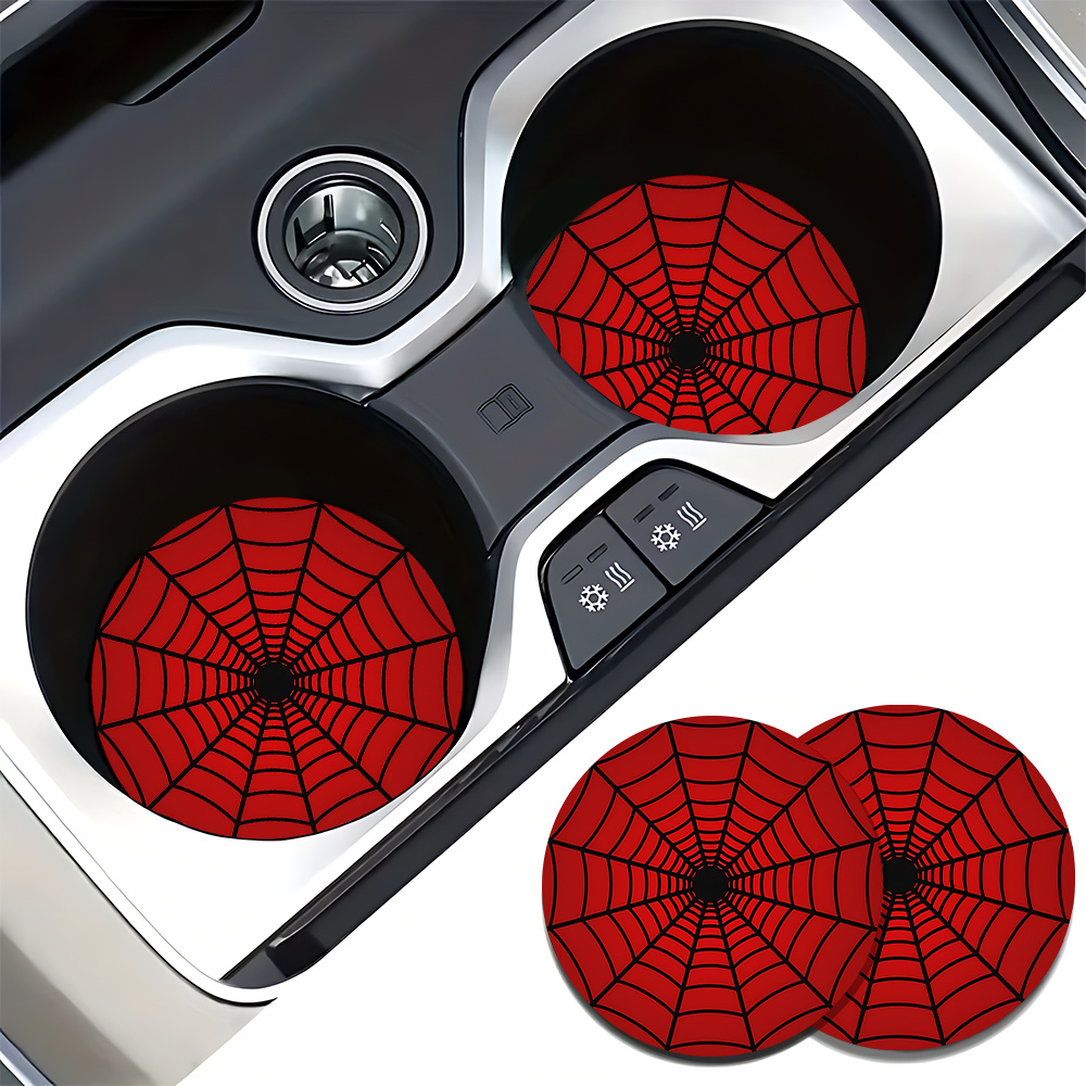 4個入り 蜘蛛の巣デザイン 車用カップホルダーコースター、滑 - Interior Design Web Free のレビューと価格